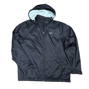 Cabelas Windbreaker Rain Jacket Men's Size XL Black 4 Most Repel Technology